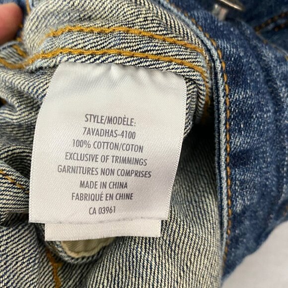 Denver Hayes Denim Jacket Ombre Blue Denim 100% Cotton Side Pockets Mens Large - Picture 4 of 10